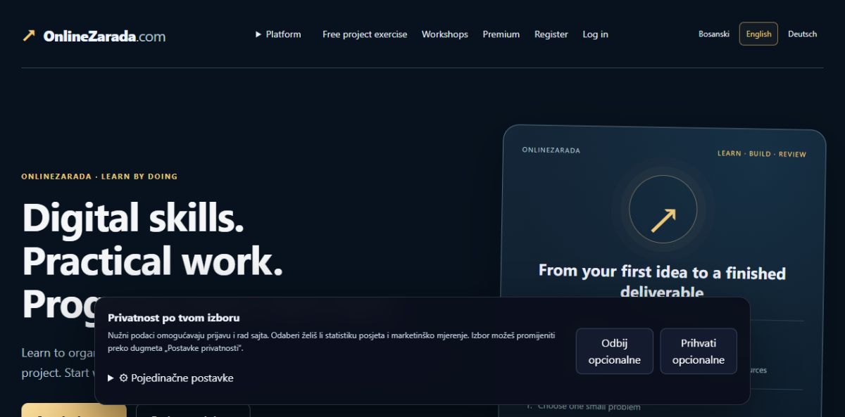 OnlineZarada website screenshot