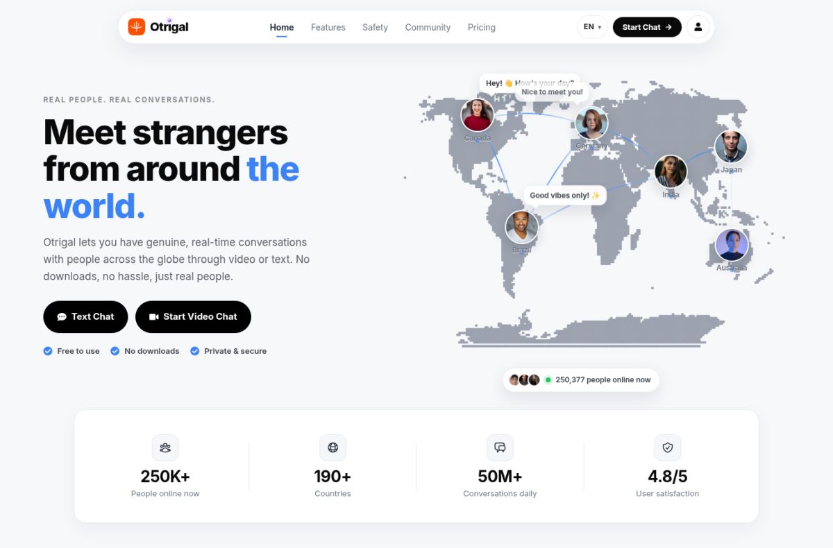 Otrigal website screenshot