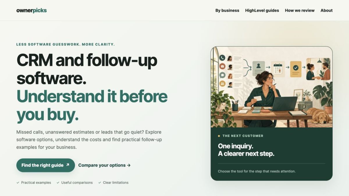 Ownerpicks website screenshot