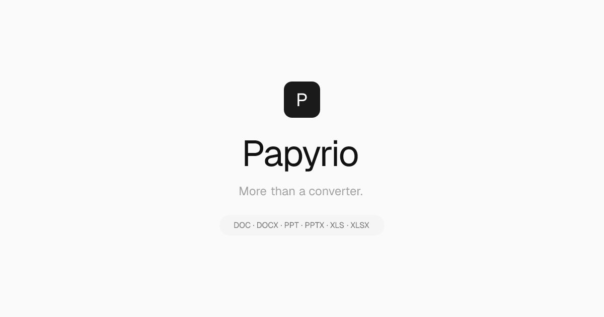 Papyrio - more than a converter screenshot