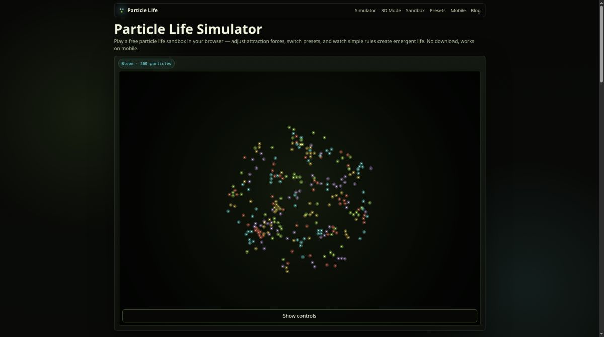 Particle Life screenshot