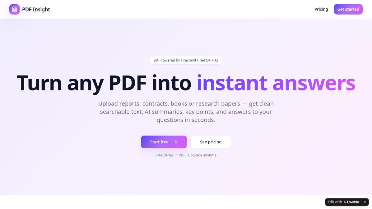 PDF Insight screenshot