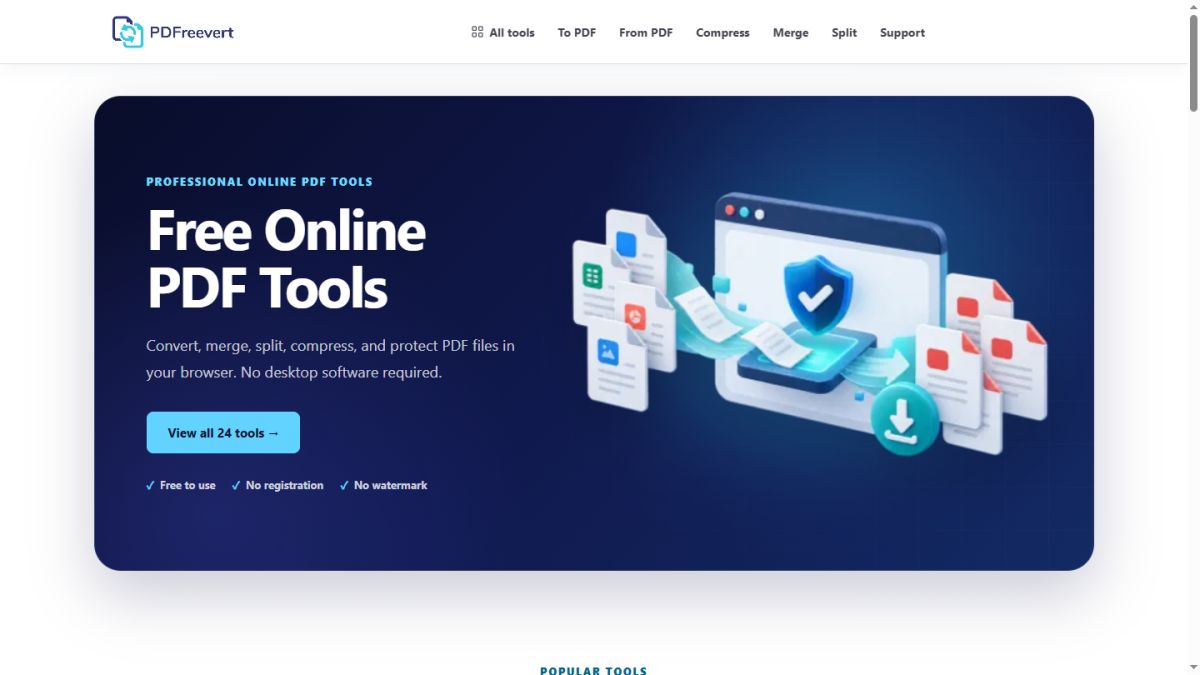 PDFreevert screenshot