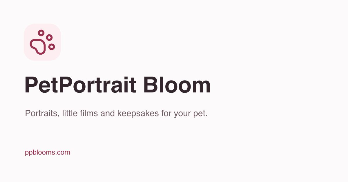 PetPortrait Bloom website screenshot