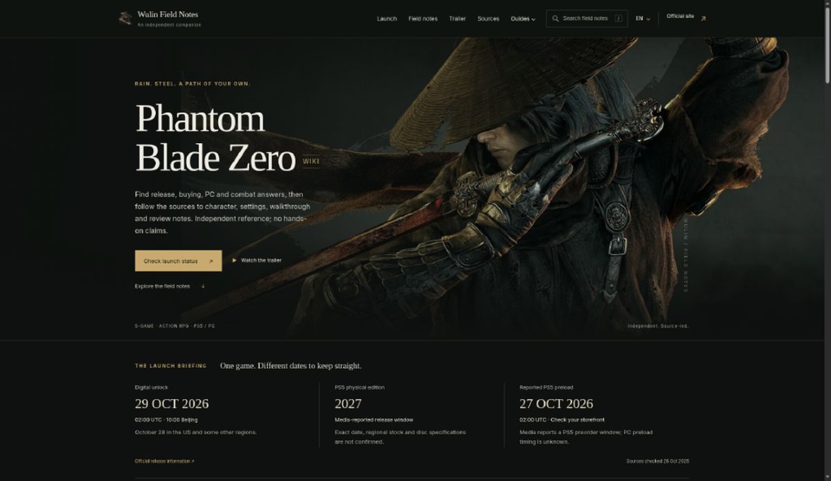 Phantom Blade Zero Wiki screenshot