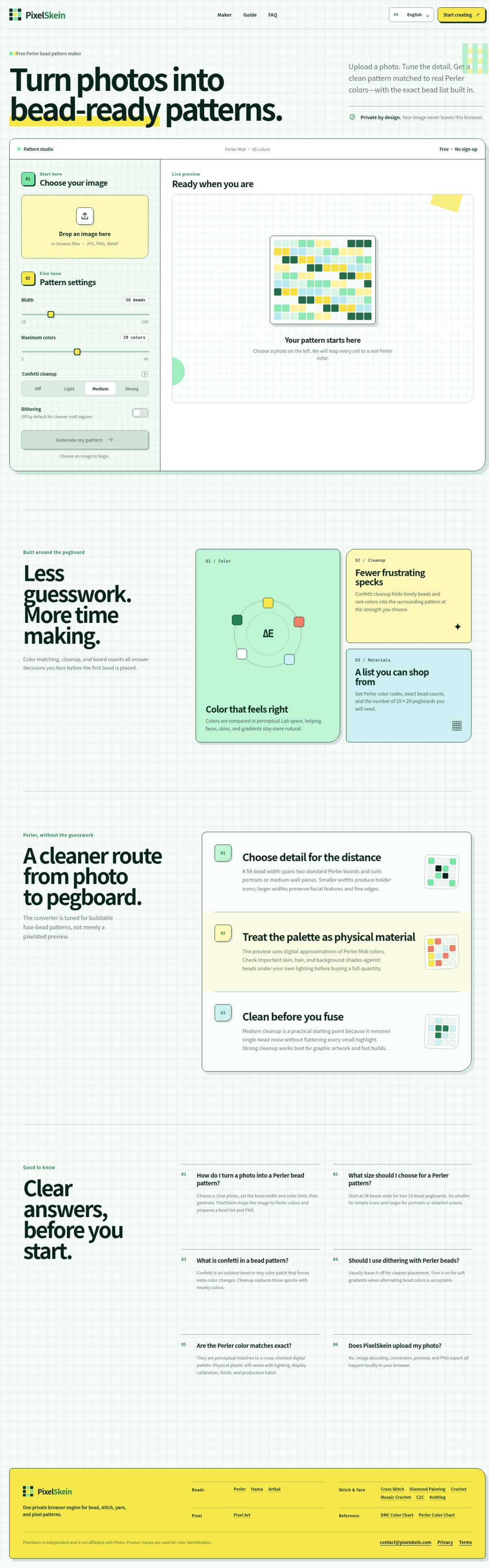 PixelSkein website screenshot