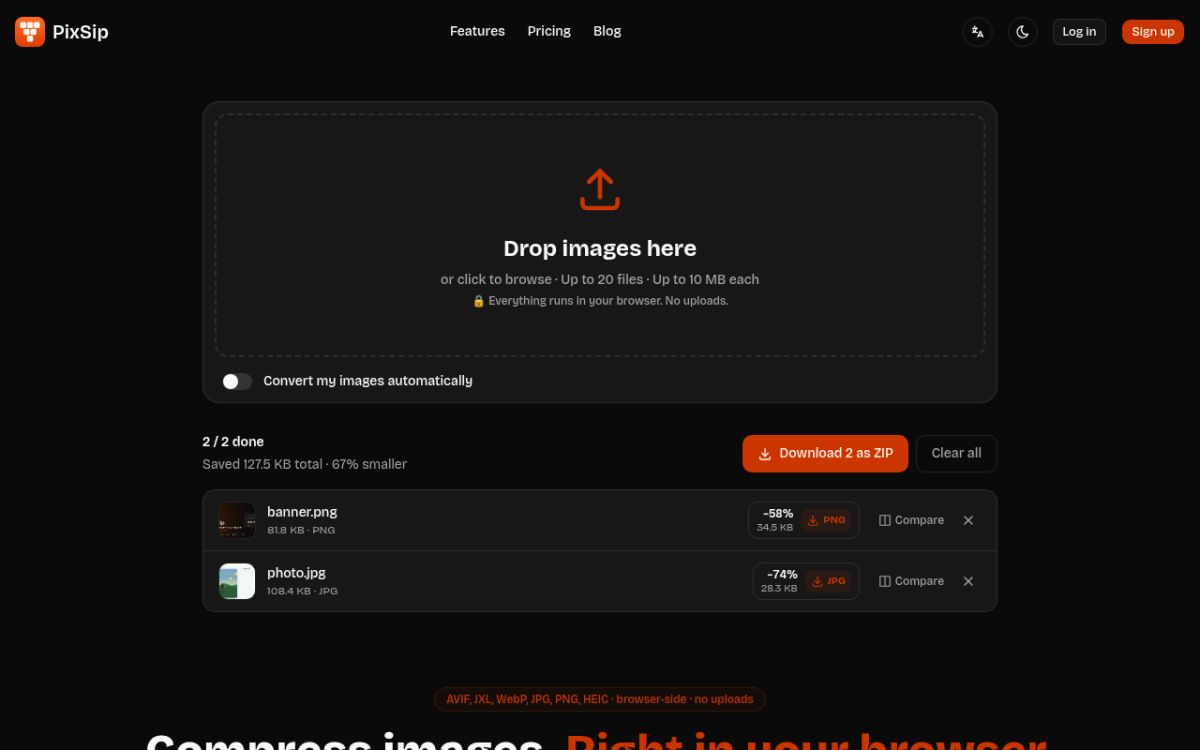 PixSip screenshot
