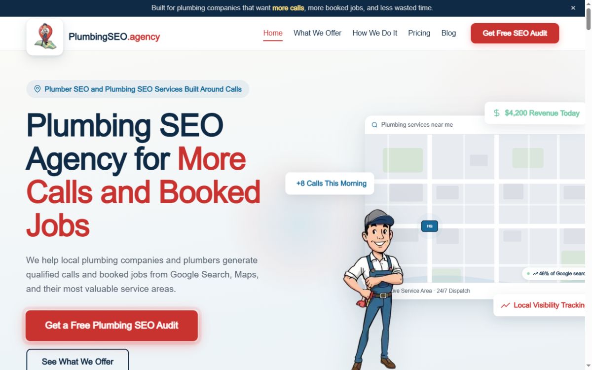 Plumbing SEO Agency for More Calls and Booked Jobs screenshot