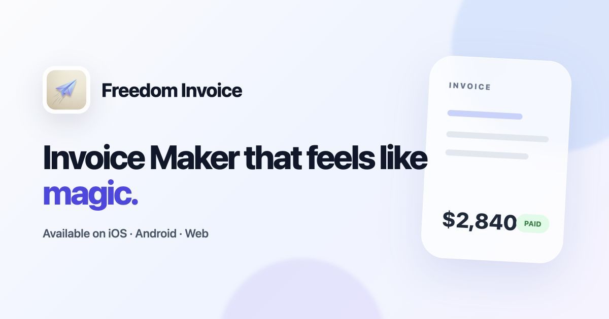 Pocket Invoice website screenshot