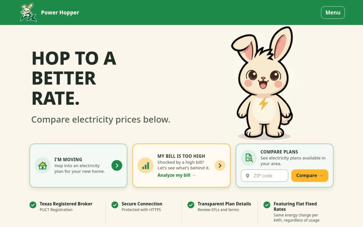 Power Hopper website screenshot