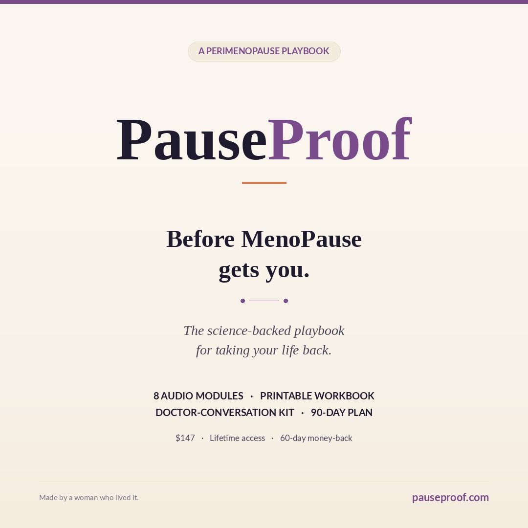 Proof Yourself From Peri Menopause website screenshot