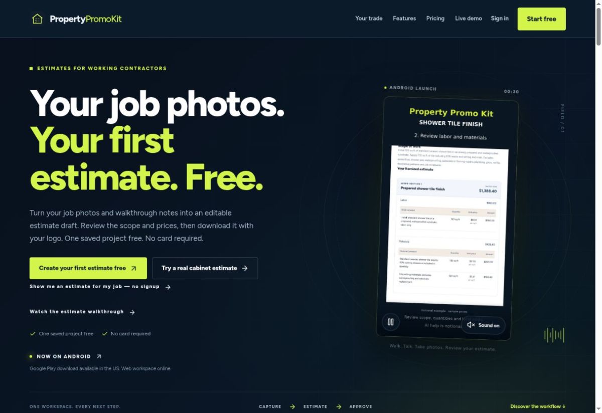 PropertyPromoKit website screenshot