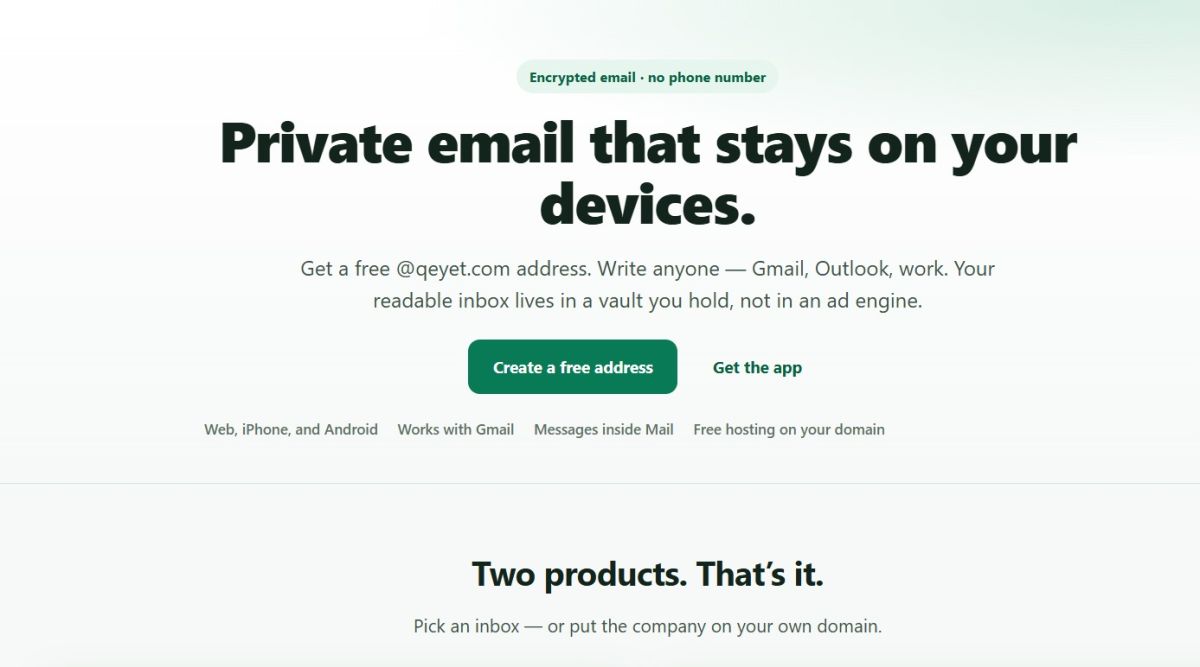 QeyeT website screenshot