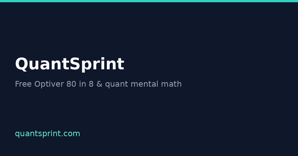 QuantSprint website screenshot