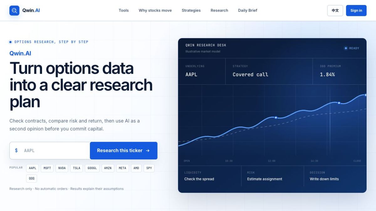 Qwin.AI website screenshot
