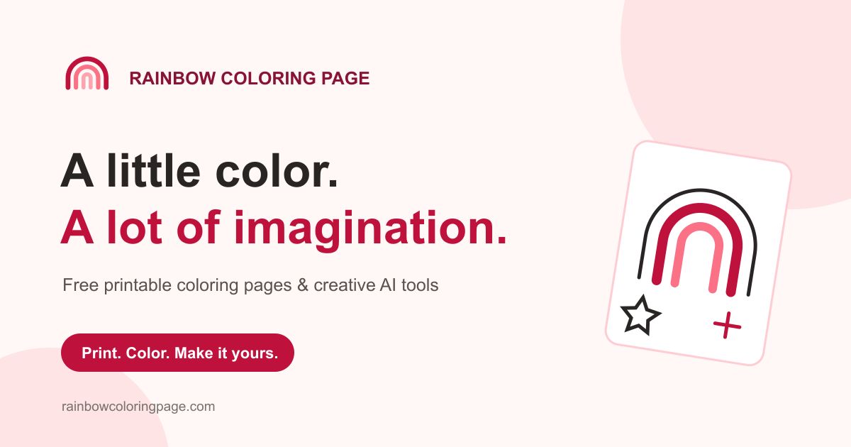 Rainbow Coloring Page website screenshot