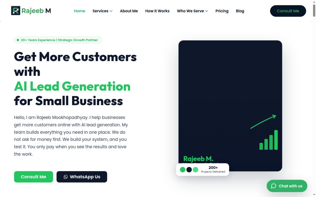 rajeebm.pro website screenshot
