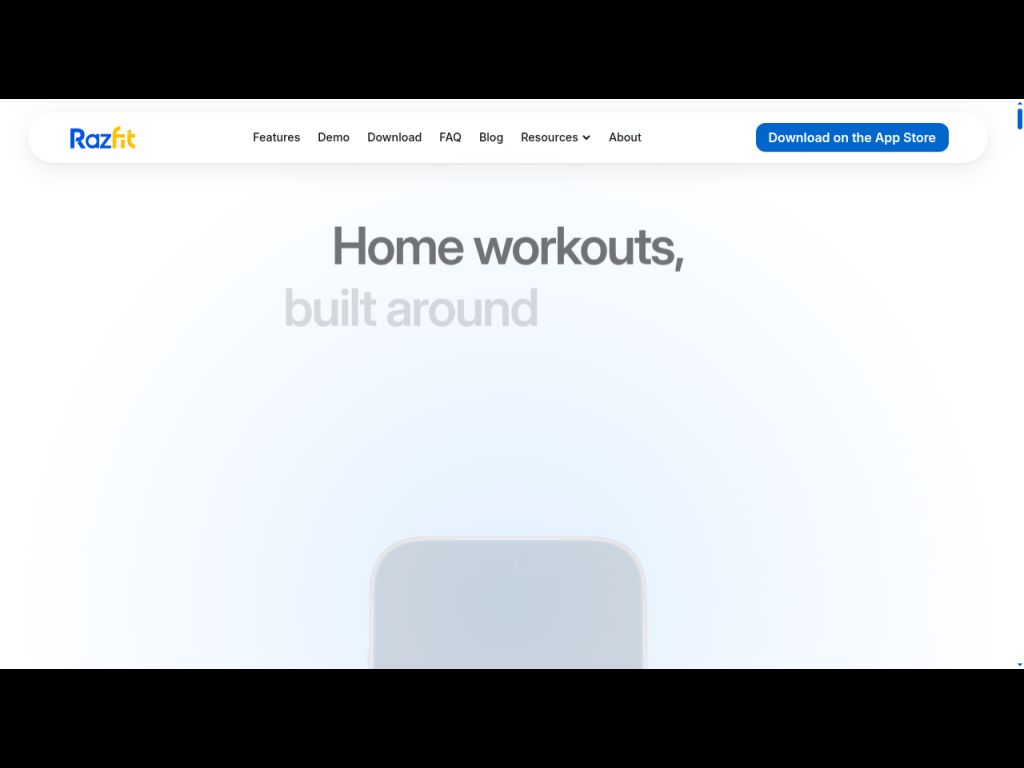 RazFit website screenshot