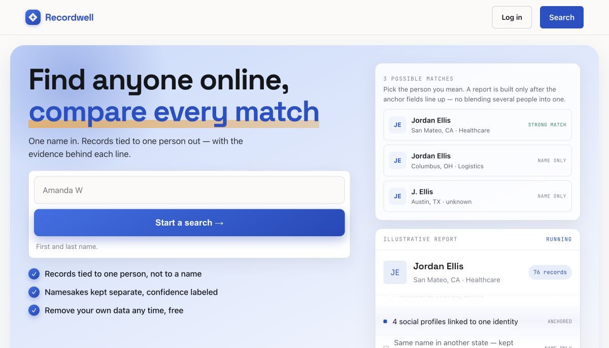 Recordwell screenshot