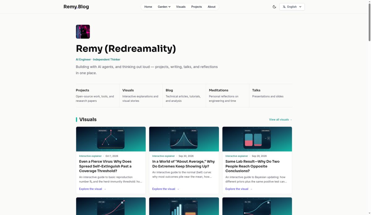Redreamality website screenshot