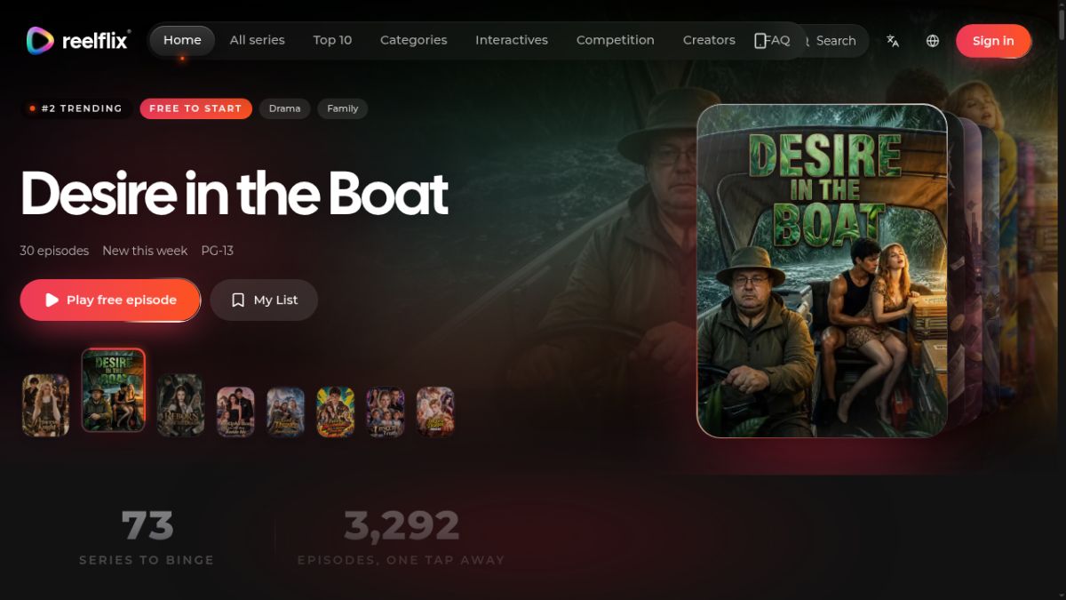 ReelFlix website screenshot