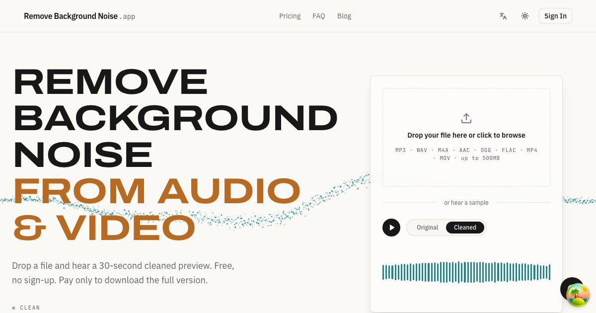 Remove Background Noise screenshot