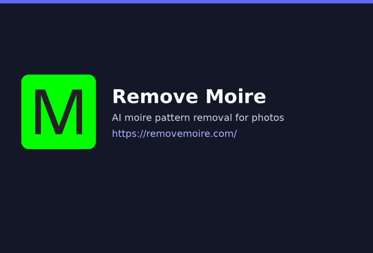 Remove Moire website screenshot