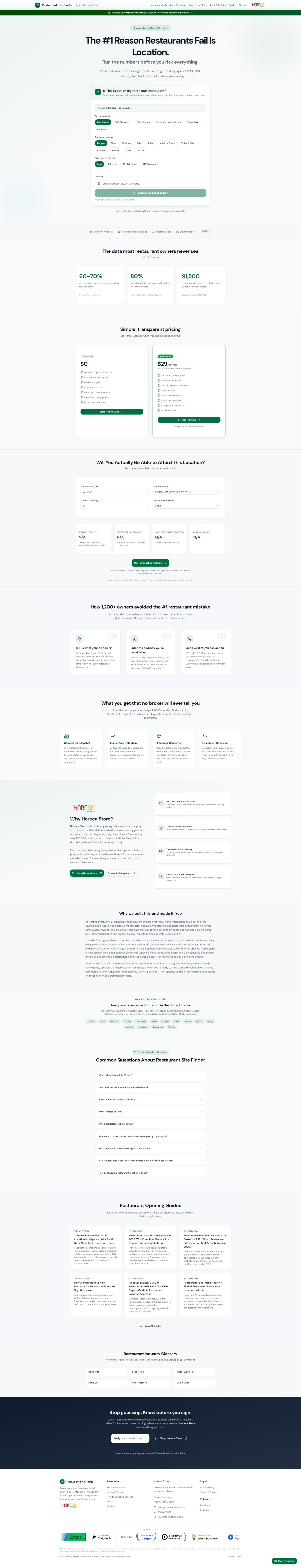Restaurant Site Finder screenshot