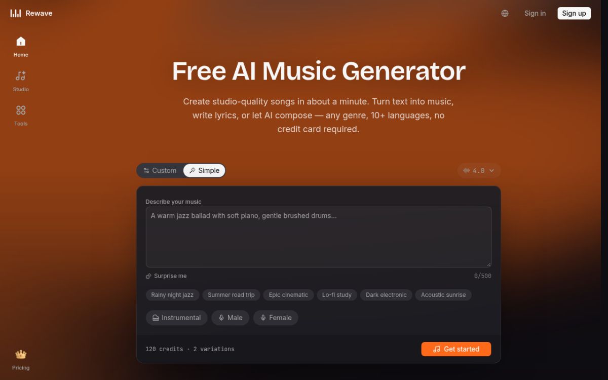 Rewave screenshot