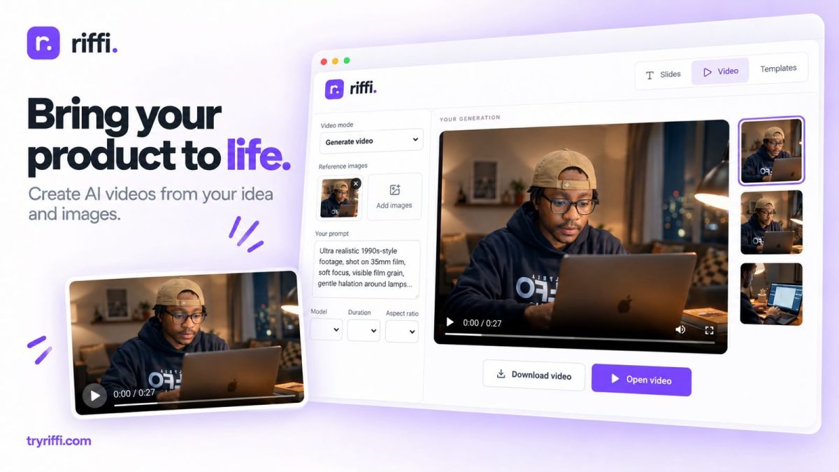 Riffi website screenshot