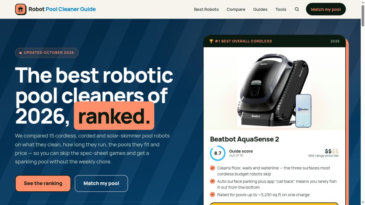 Robot Pool Cleaner Guide screenshot