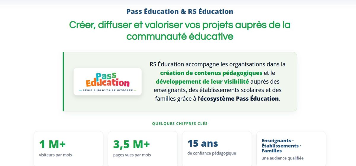 RS Éducation website screenshot