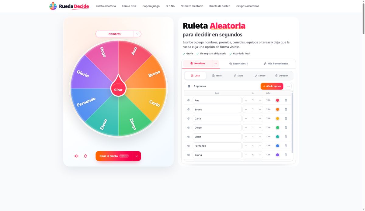 Rueda Decide – ruleta al azar screenshot