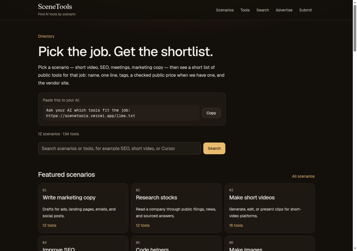 SceneTools screenshot