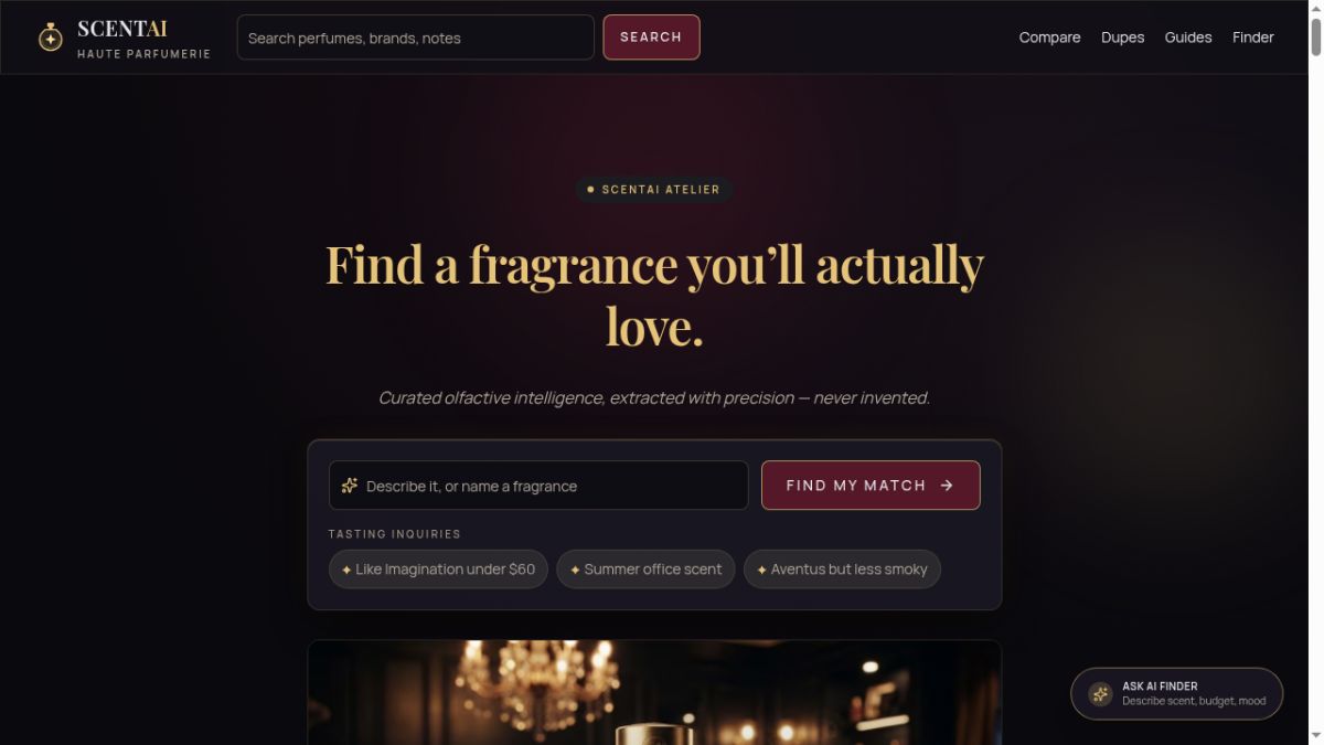 ScentAI — Fragrance Decision Engine screenshot