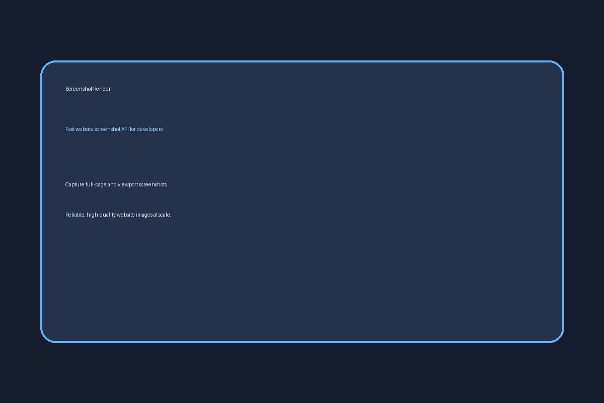 Screenshot Render screenshot