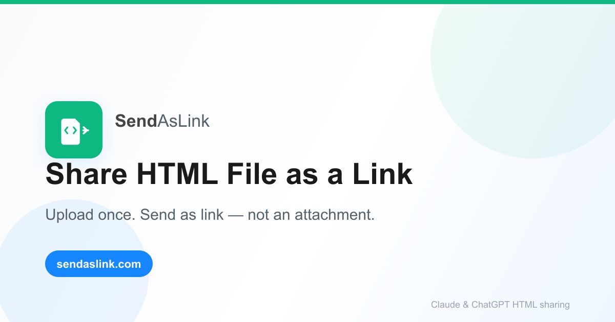 SendAsLink website screenshot