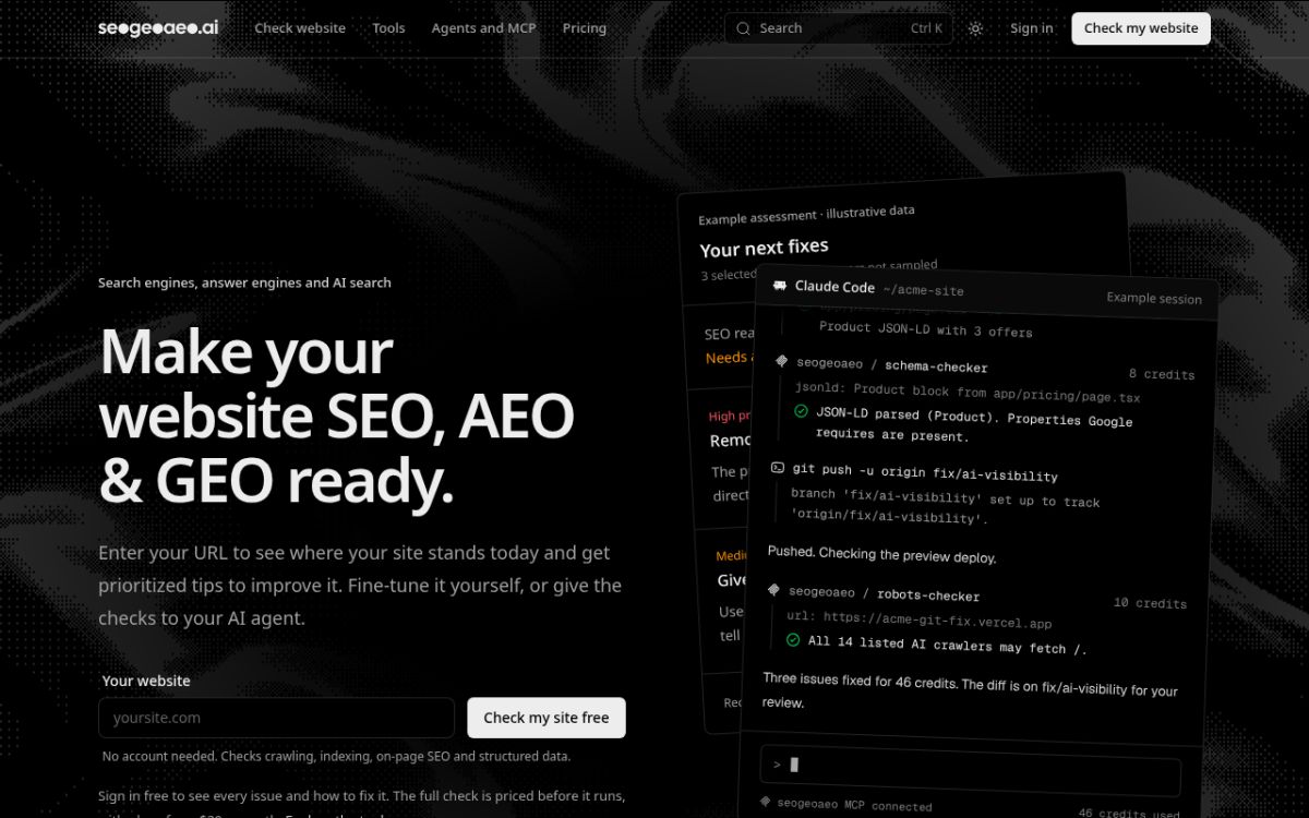 seogeoaeo.ai screenshot