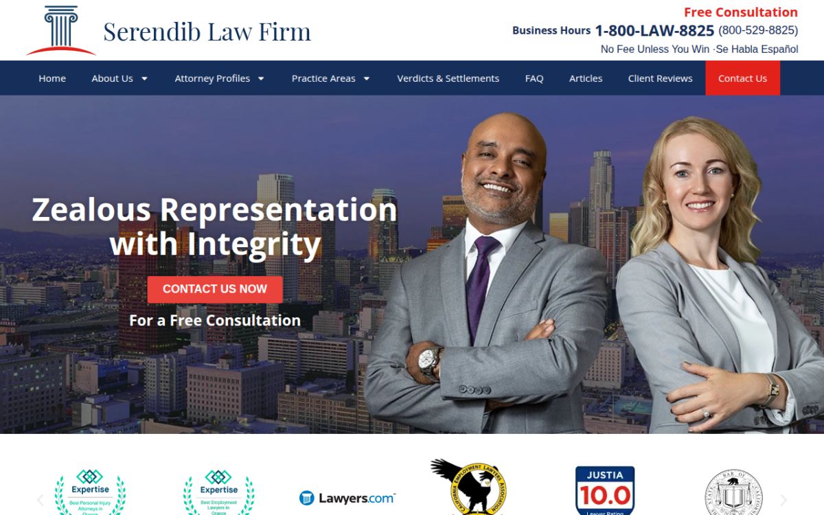Serendib Law Firm screenshot