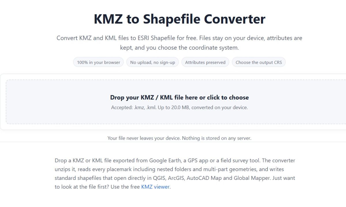Shapefile Converter screenshot