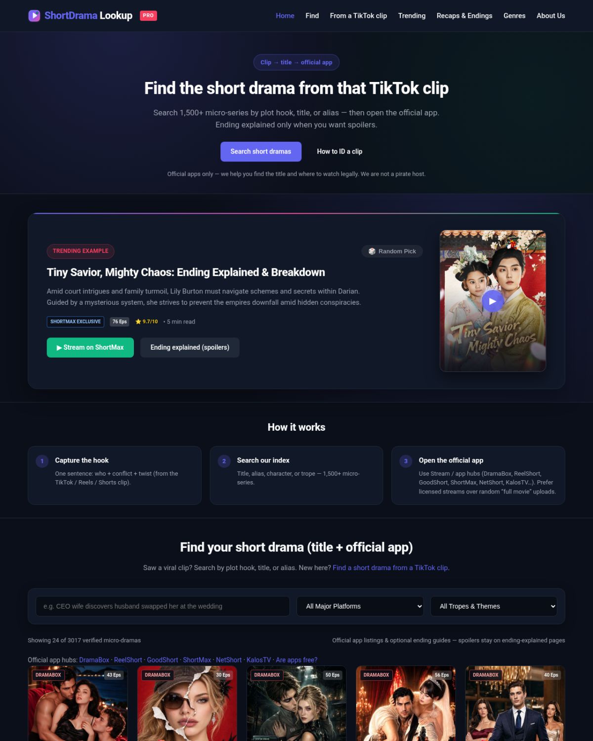 ShortDrama Lookup screenshot