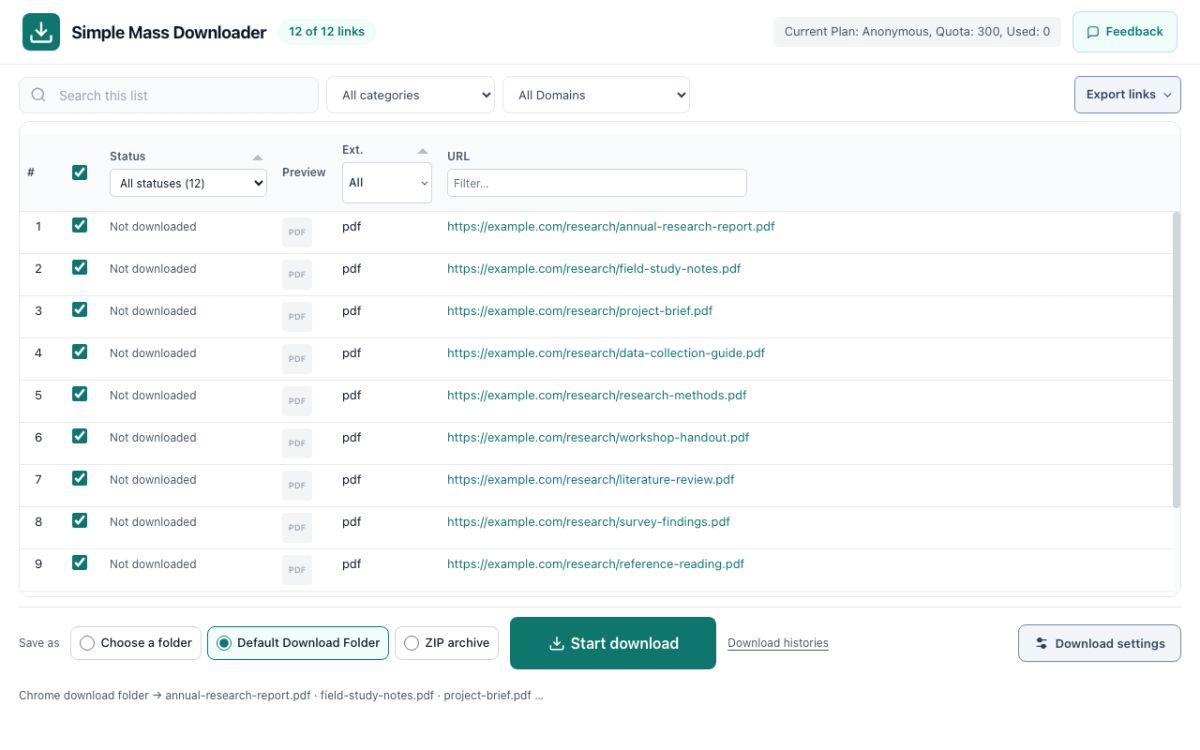 Simple Mass Downloader screenshot