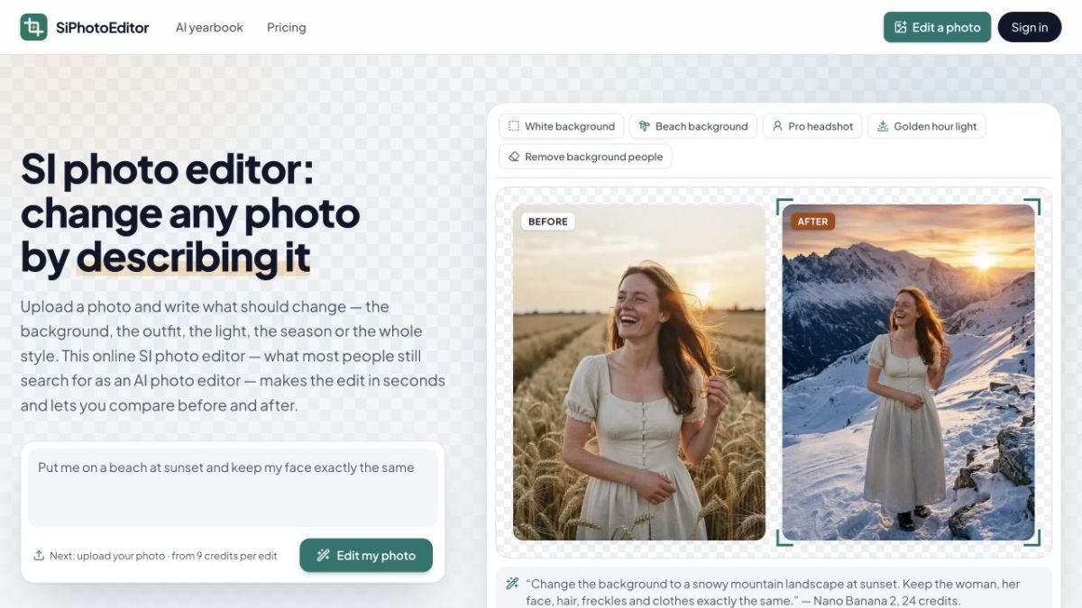 SiPhotoEditor screenshot