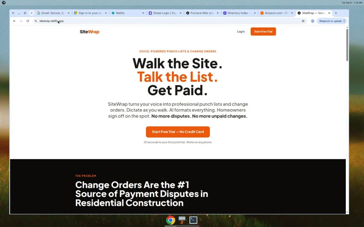 SiteWrap — Voice Punch Lists & Change Orders for Contractors screenshot