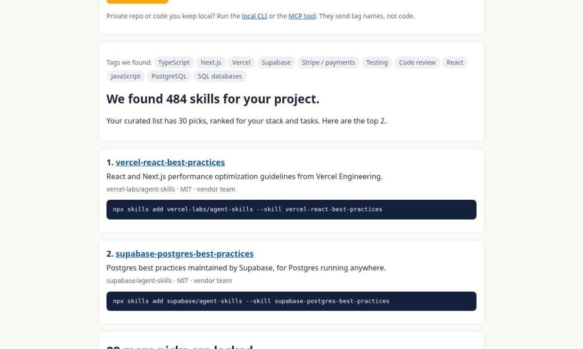 SkillsPicker screenshot
