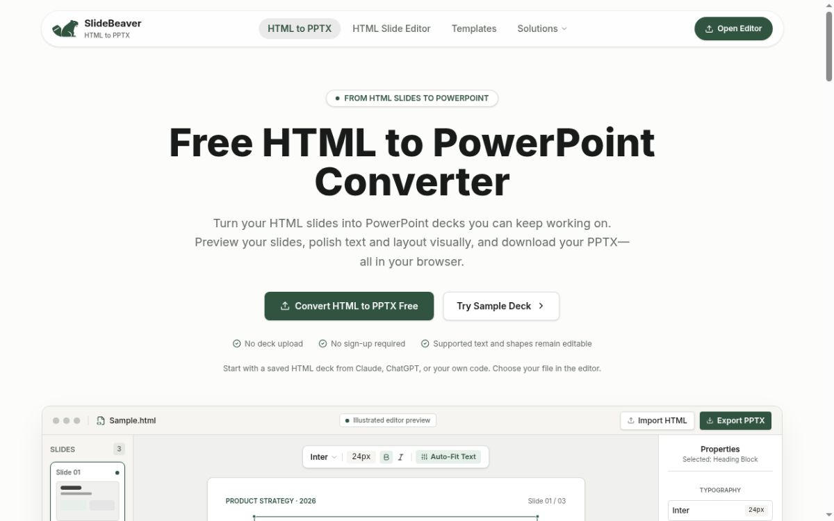 SlideBeaver screenshot