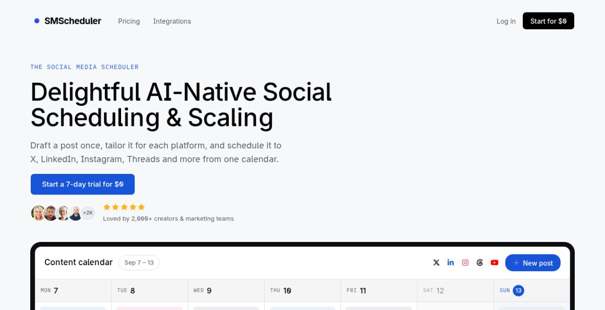 Social Media Scheduler screenshot