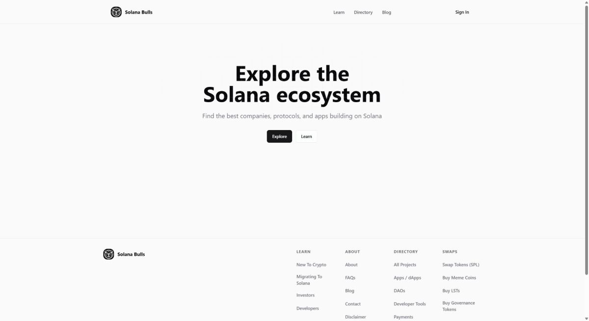 Solana Bulls screenshot