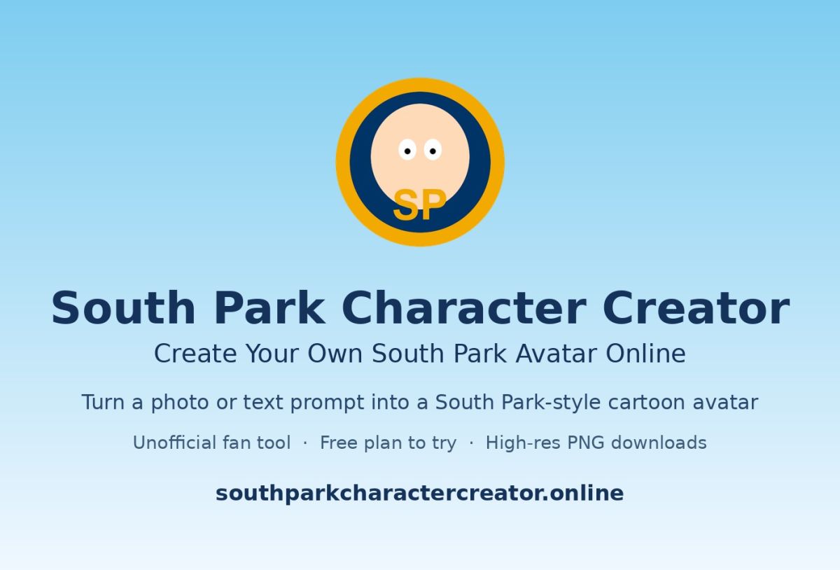 South Park Character Creator website screenshot