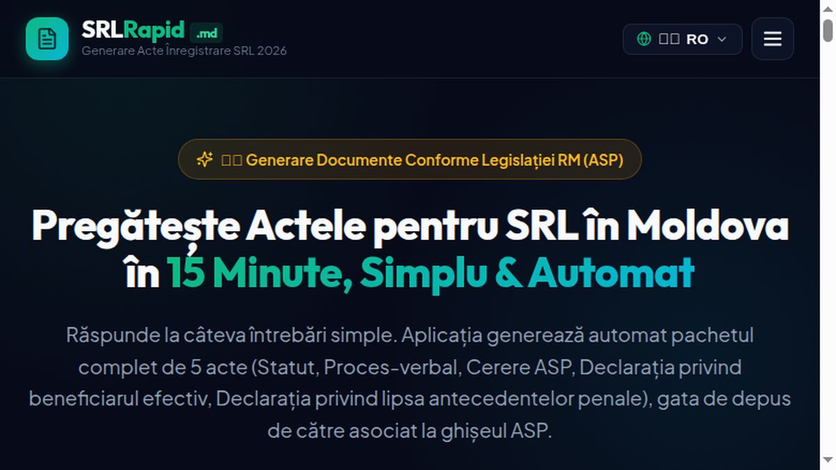 SRLRapid website screenshot